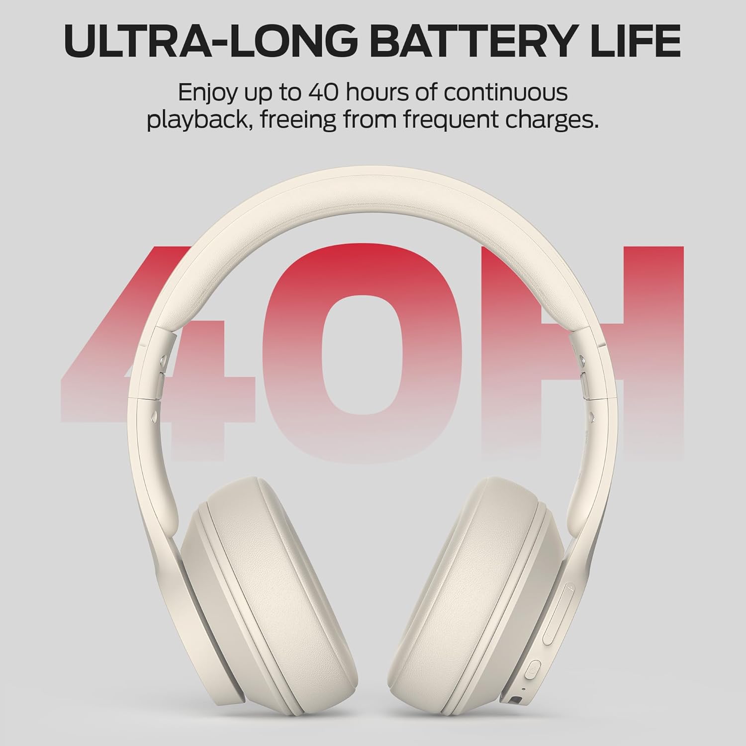 Monster Mission 100 Bluetooth Headphones, On Ear Headphones with Immersive Bass, Crystal Clear Call, 40H Playtime, Bluetooth 5.4, Comfortable Fit Wireless Headset for Travel Work (Beige) Monster Mission 100 Bluetooth Headphones, On Ear Headphones with Immersive Bass, Crystal Clear Call, 40H Playtime, Bluetooth 5.4, Comfortable Fit Wireless Headset for Travel Work (Beige)